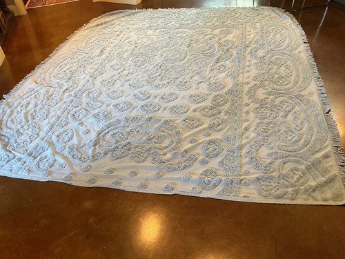 Vtg chenille baby blue - chenille,