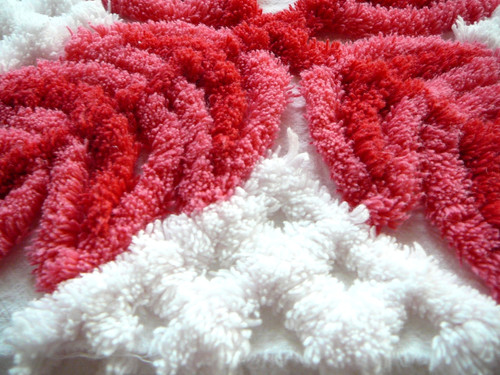 Vtg chenille bedspread fabric - chenille,